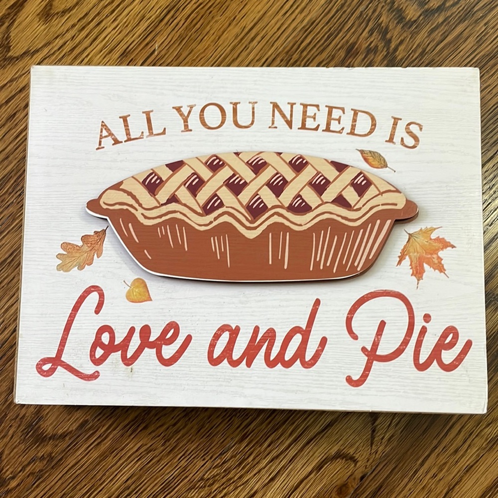 Ashland 8”x6” All You Need is Love and Pie wood Box Frame